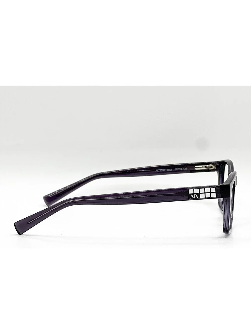 Armani Exchange Ax 3006 8005 Matte Black Transparent Eyeglasses 52-16-135
